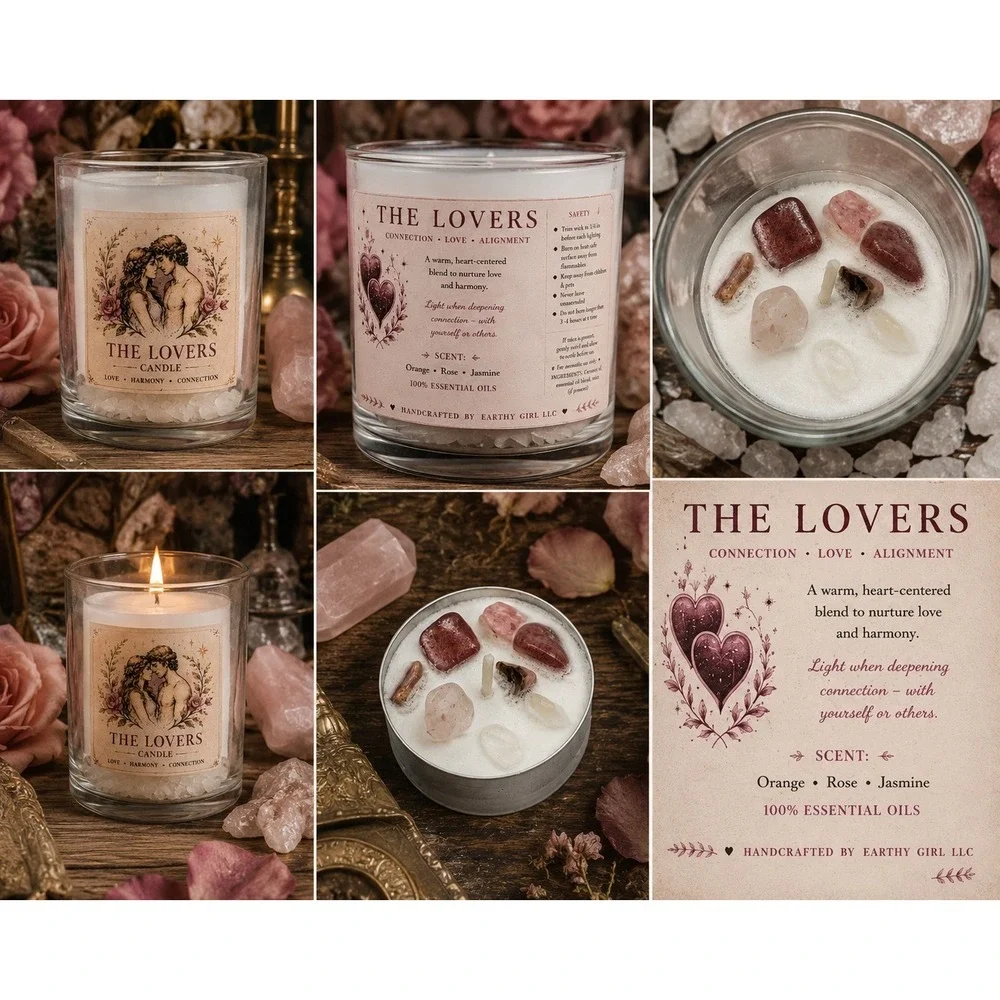 The Lovers Tarot Tea Light Candle Set - Picture 1 of 1